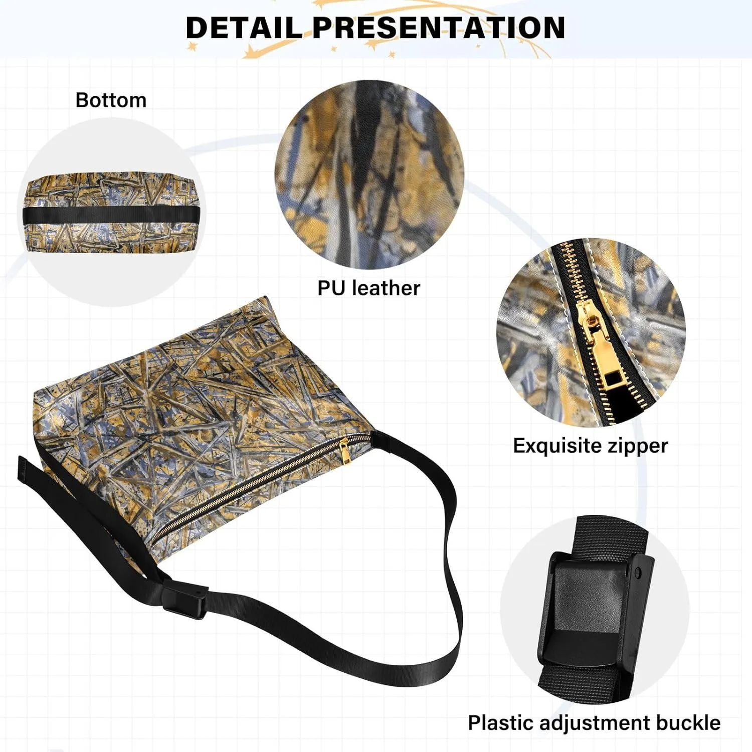 large Shoulder Bags Crossbody Purses Leather Handbag Clutch Hobo Purse for Women&Men T12