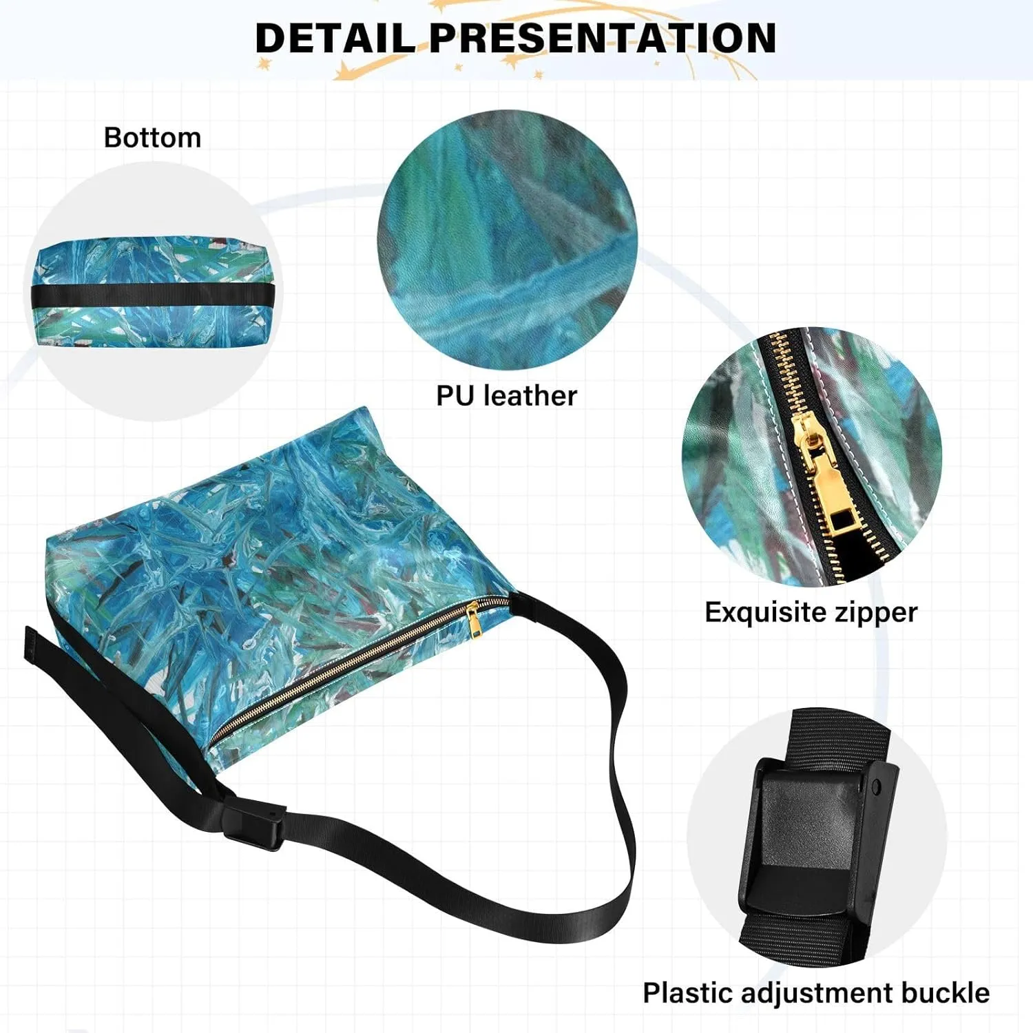 large Shoulder Bags Crossbody Purses Leather Handbag Clutch Hobo Purse for Women&Men T15