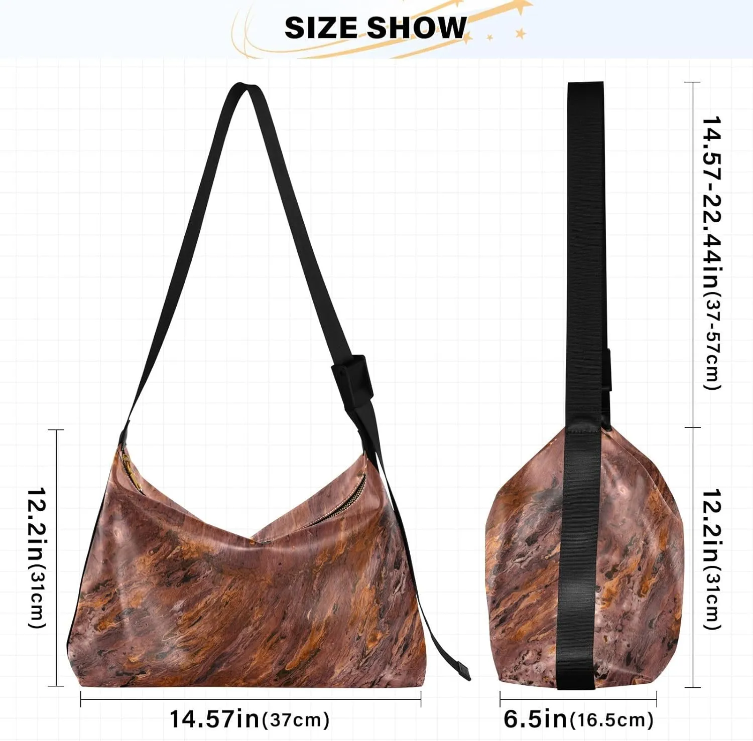 large Shoulder Bags Crossbody Purses Leather Handbag Clutch Hobo Purse for Women&Men T15