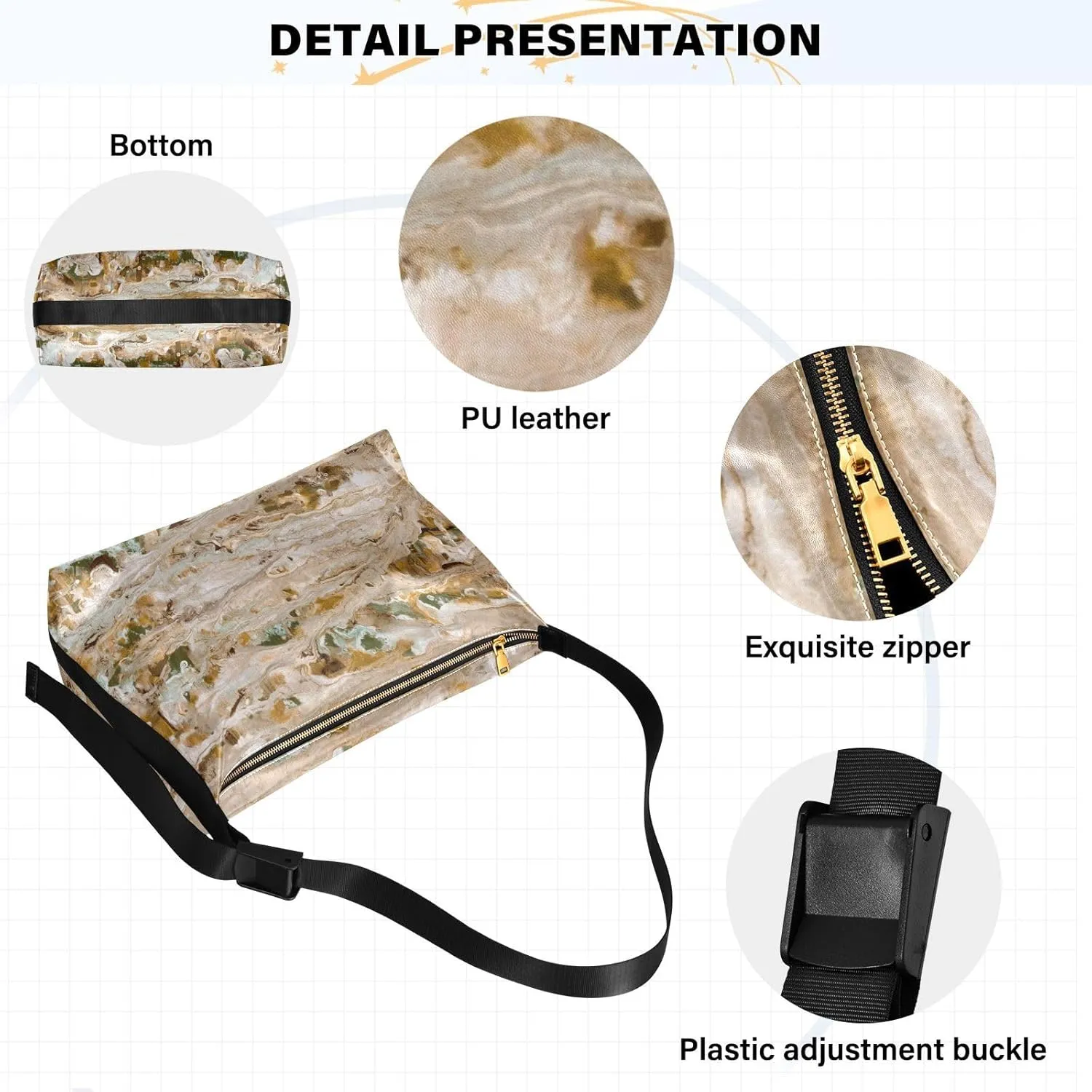 large Shoulder Bags Crossbody Purses Leather Handbag Clutch Hobo Purse for Women&Men T15