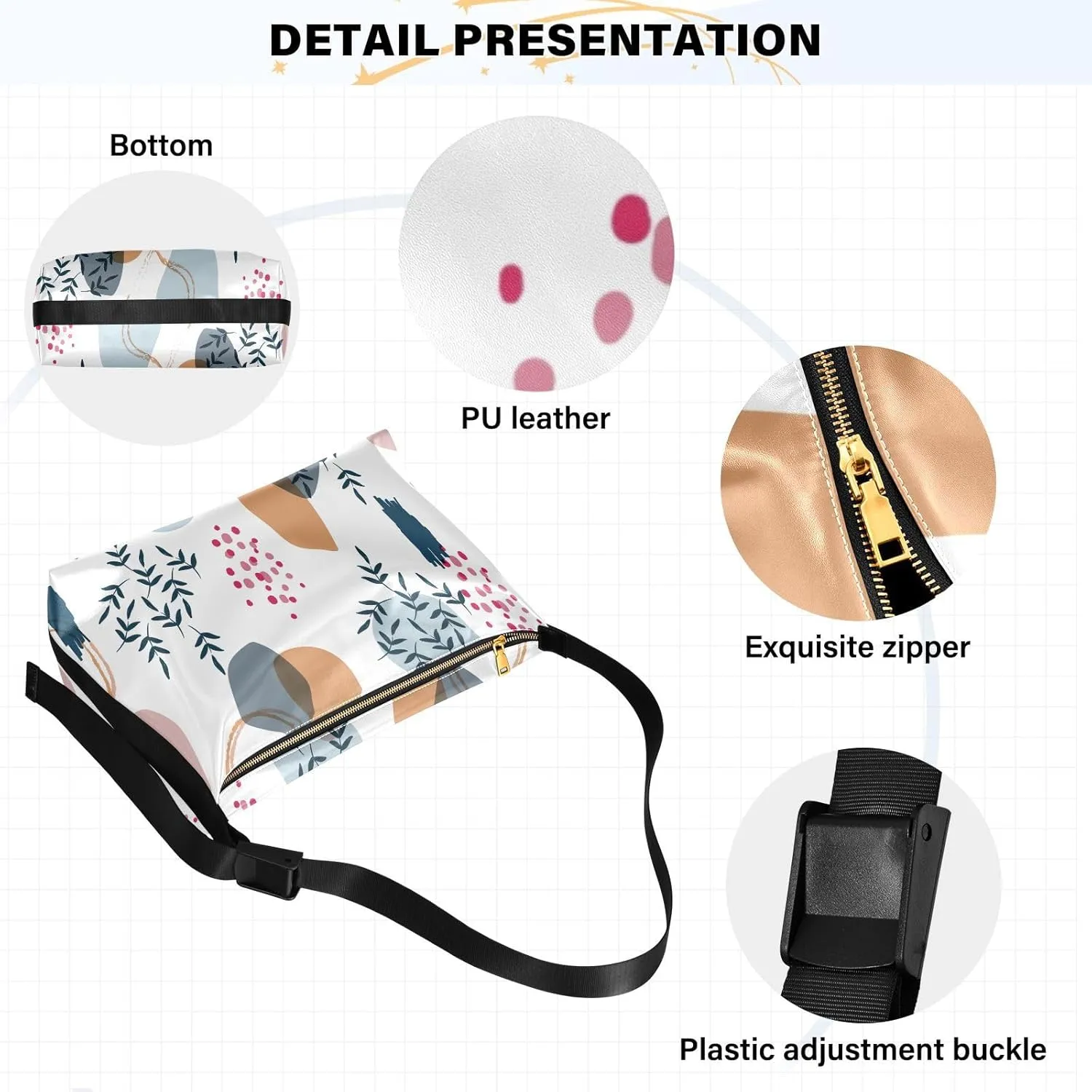large Shoulder Bags Crossbody Purses Leather Handbag Clutch Hobo Purse for Women&Men T6