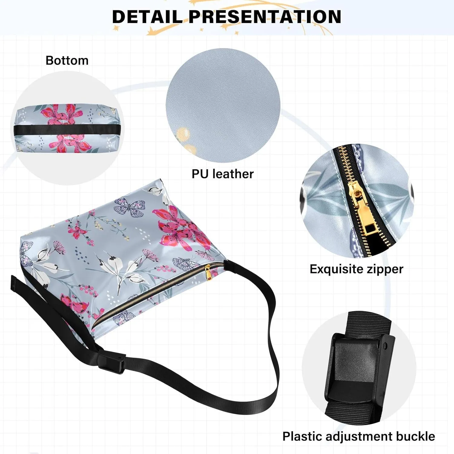 large Shoulder Bags Crossbody Purses Leather Handbag Clutch Hobo Purse for Women&Men T6
