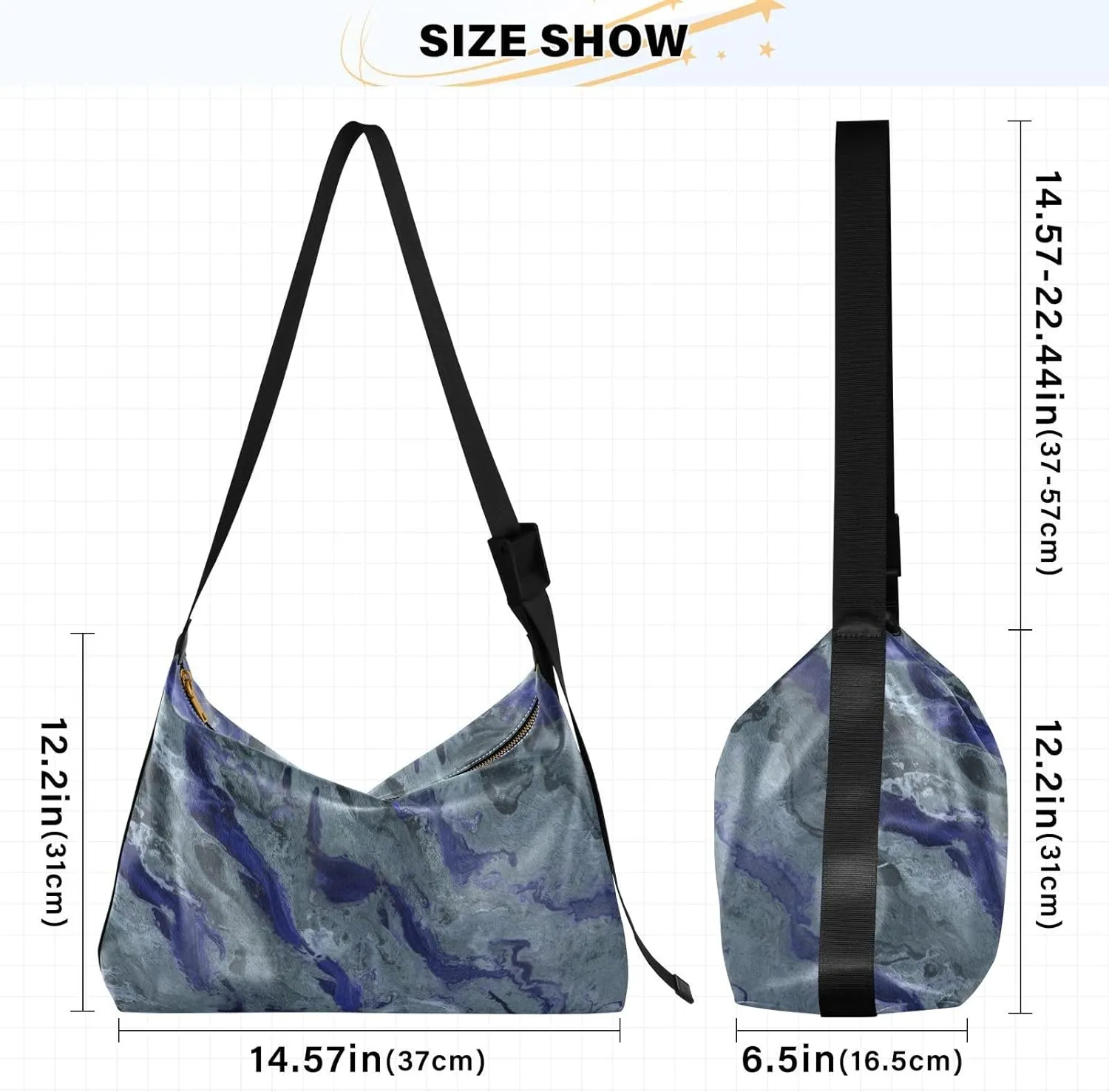 large Shoulder Bags Crossbody Purses Leather Handbag Clutch Hobo Purse for Women&Men T8