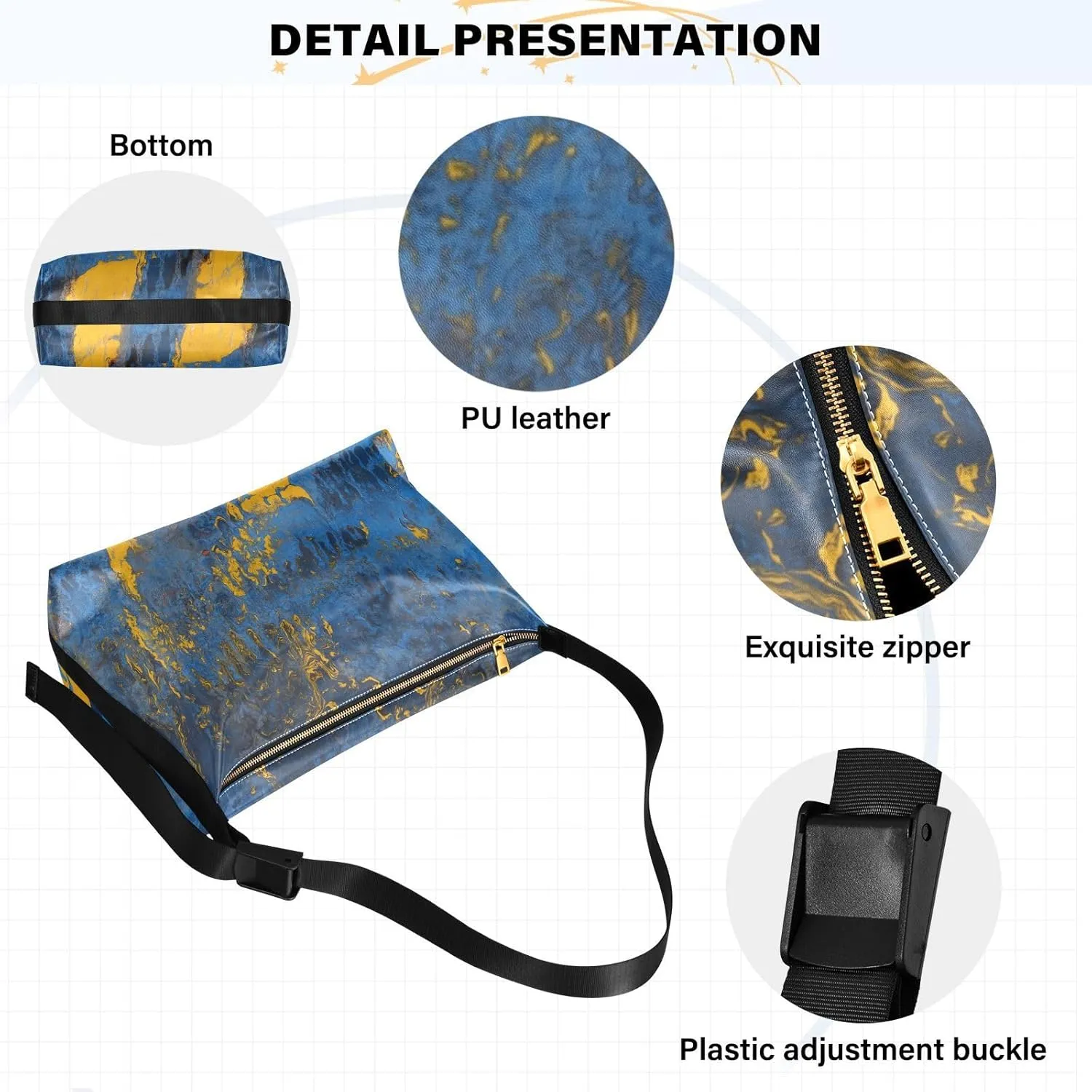 large Shoulder Bags Crossbody Purses Leather Handbag Clutch Hobo Purse for Women&Men T9