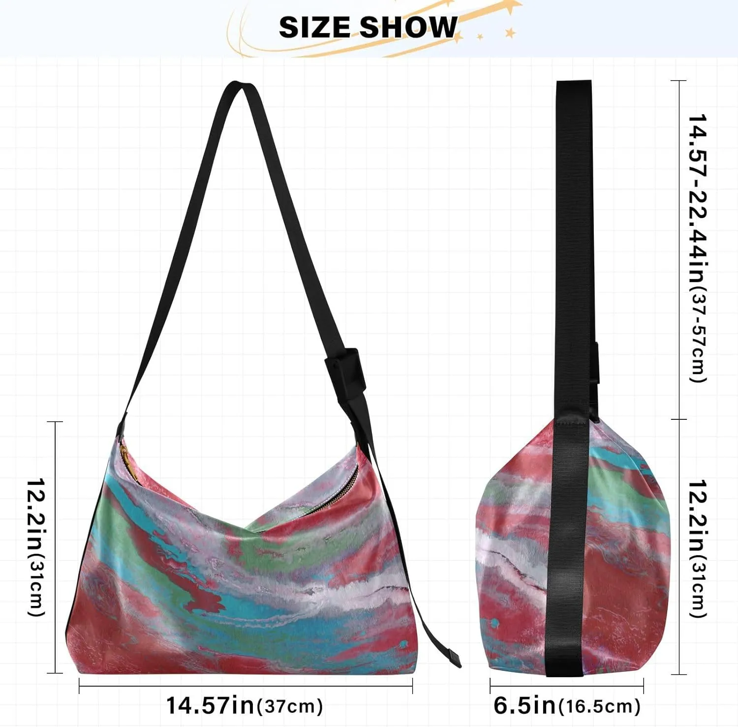 large Shoulder Bags Crossbody Purses Leather Handbag Clutch Hobo Purse for Women&Men T9