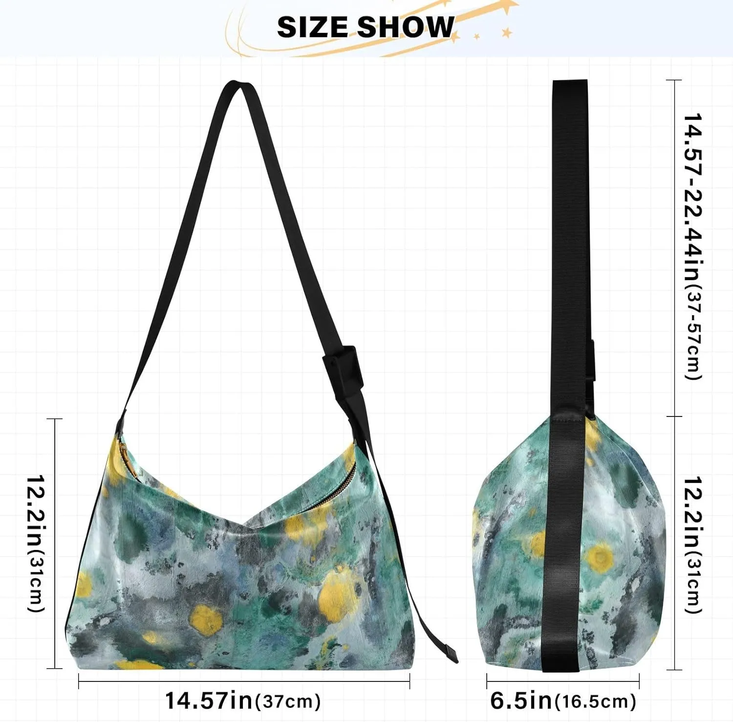 large Shoulder Bags Crossbody Purses Leather Handbag Clutch Hobo Purse for Women&Men T9