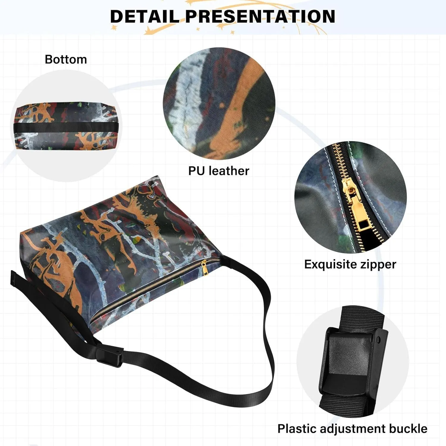 large Shoulder Bags Crossbody Purses Leather Handbag Clutch Hobo Purse for Women&Men T9