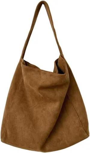 Large Suede Shoulder Bag