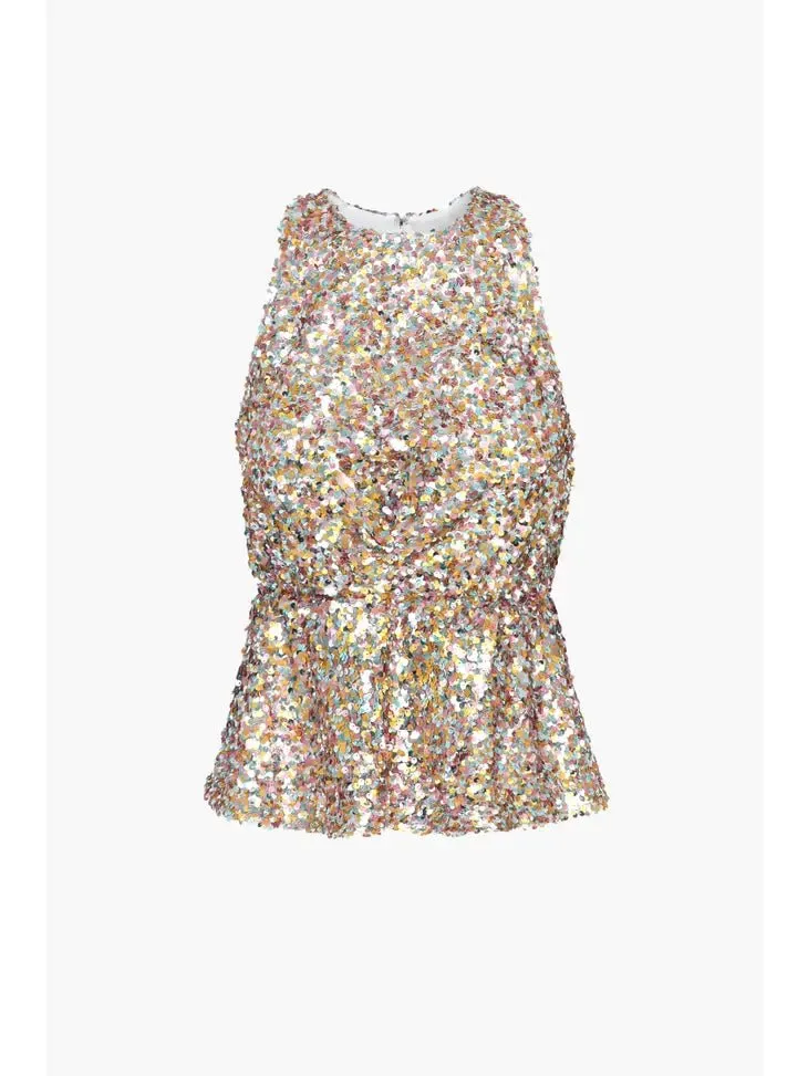 Last Night Sequin Halter Top
