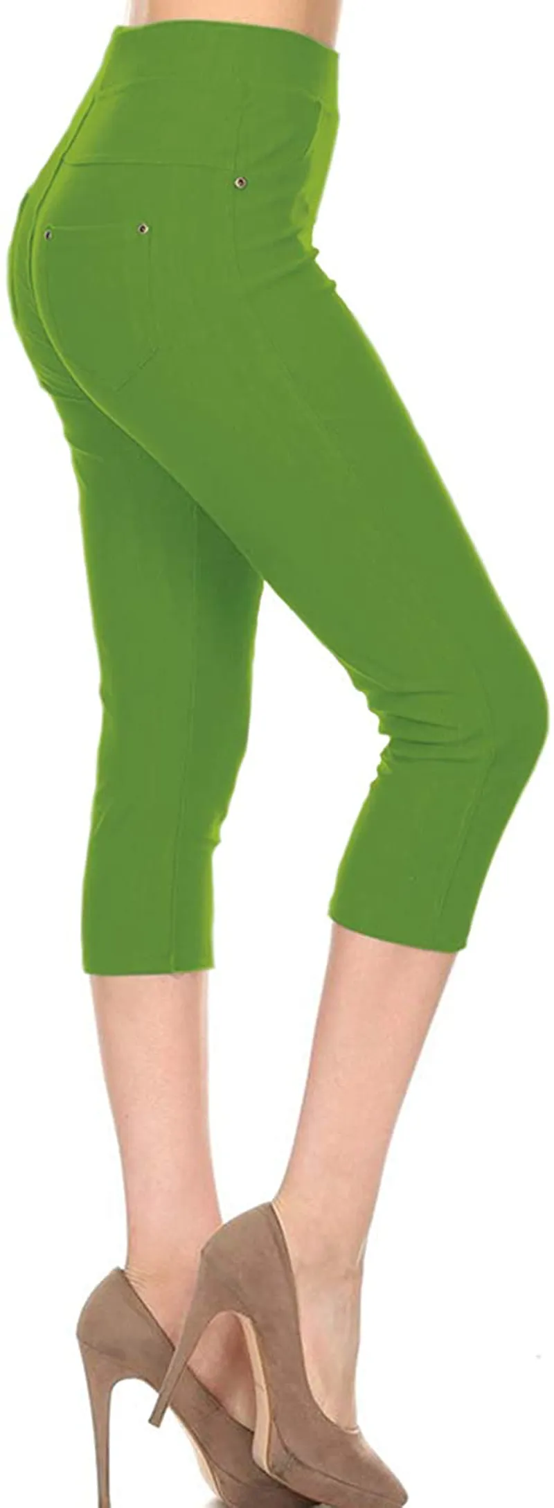 Leggings Depot Premium Quality Cotton Blend Stretch Jeggings with 2 Pockets