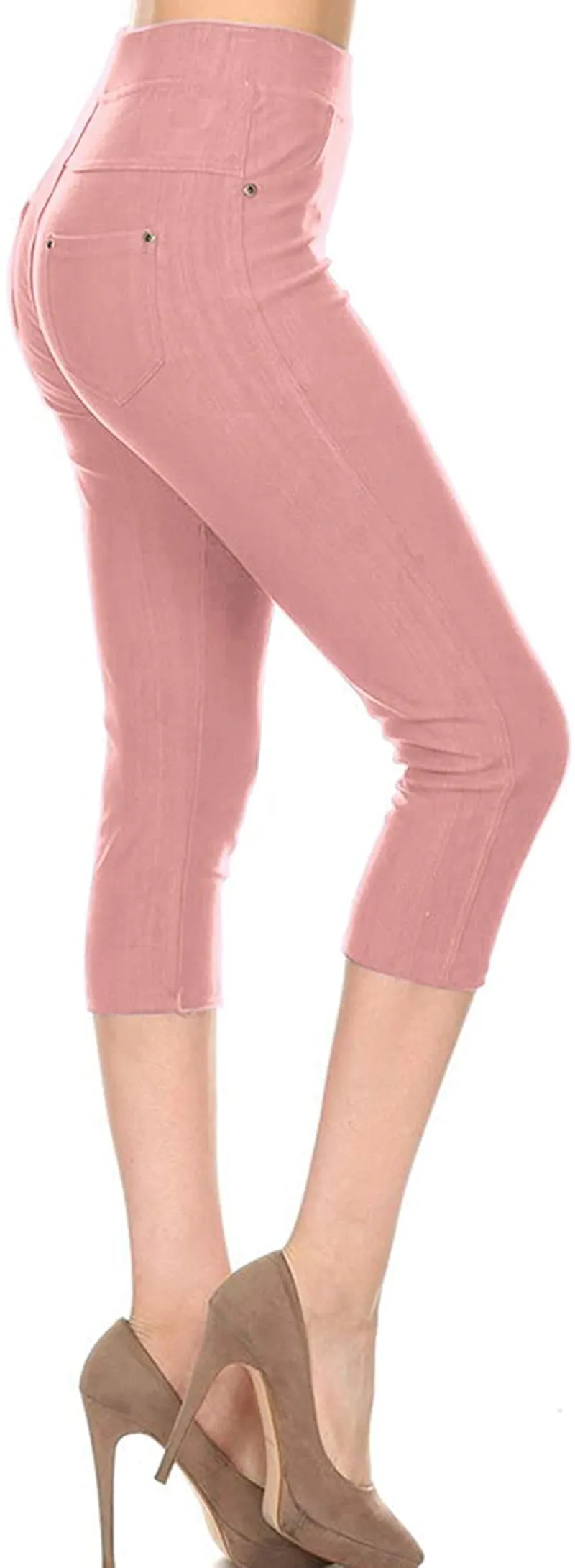 Leggings Depot Premium Quality Cotton Blend Stretch Jeggings with 2 Pockets