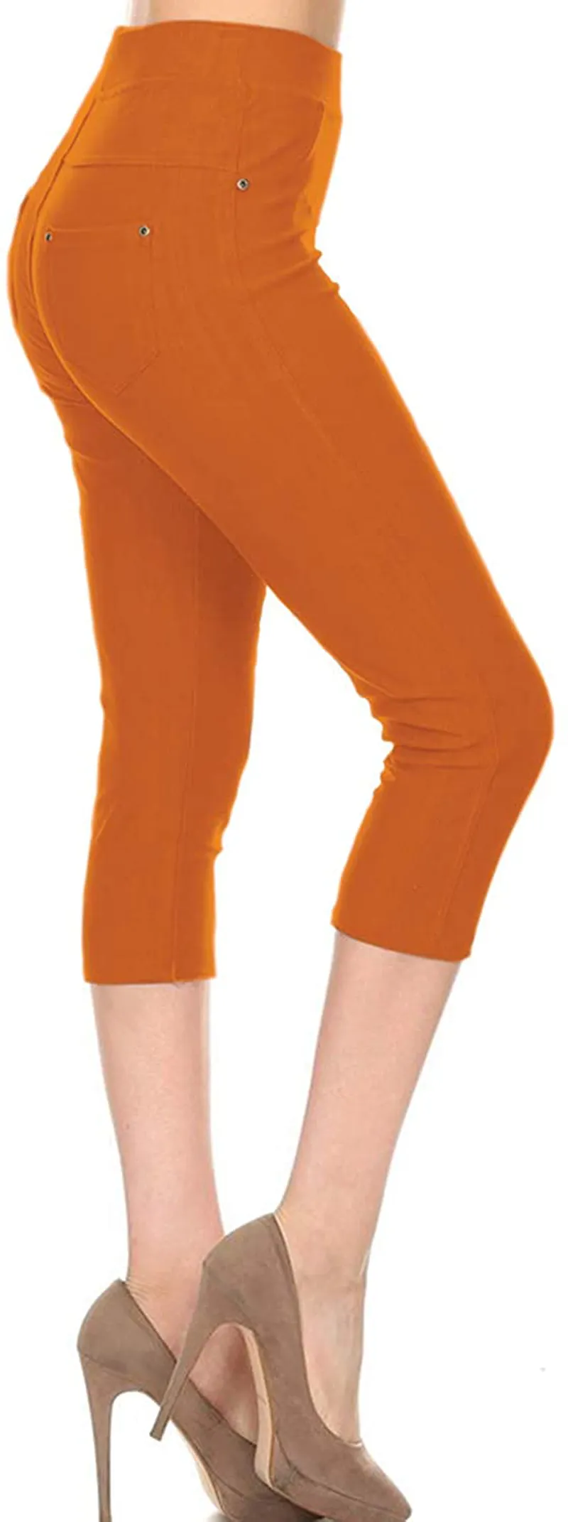 Leggings Depot Premium Quality Cotton Blend Stretch Jeggings with 2 Pockets