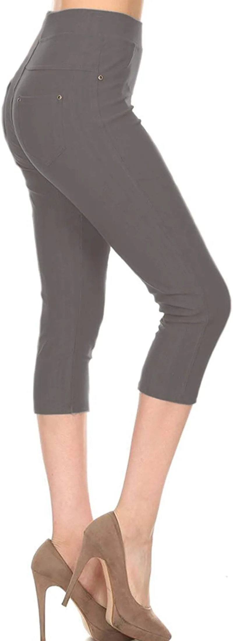 Leggings Depot Premium Quality Cotton Blend Stretch Jeggings with 2 Pockets