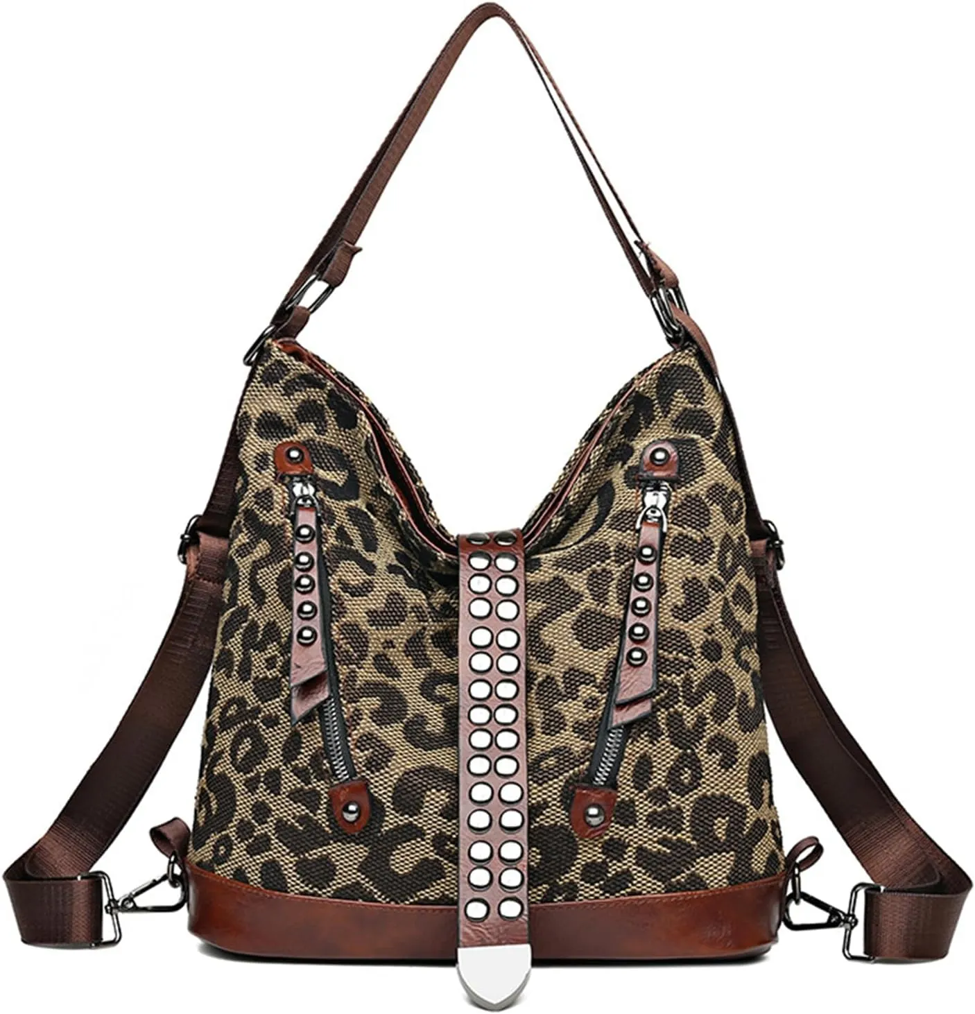 Leopard Tote Bag Cheetah Print Hobo Bag Large Shoulder Bag Tote Handbag Women Reusable Grocery Shopping Bag