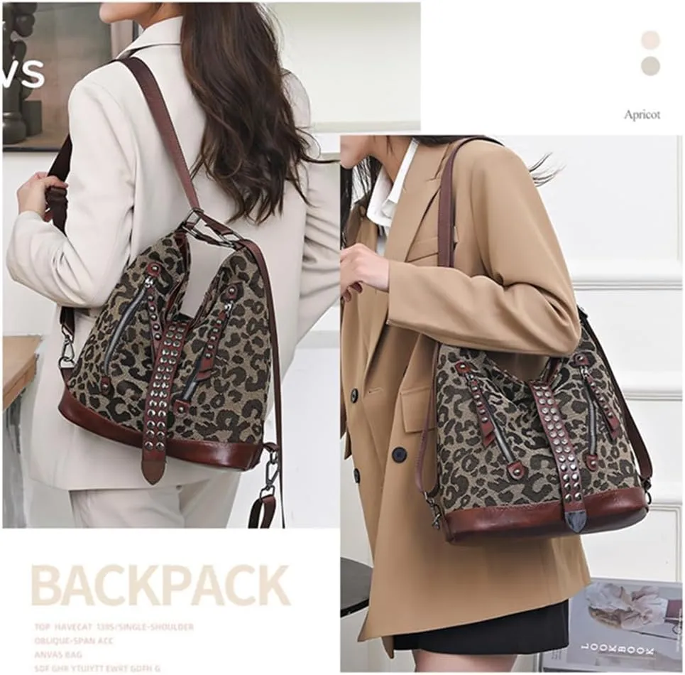 Leopard Tote Bag Cheetah Print Hobo Bag Large Shoulder Bag Tote Handbag Women Reusable Grocery Shopping Bag