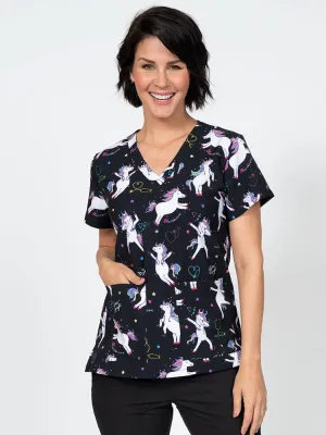 Meraki Sport Women's Print Scrub Top | Nursicorn