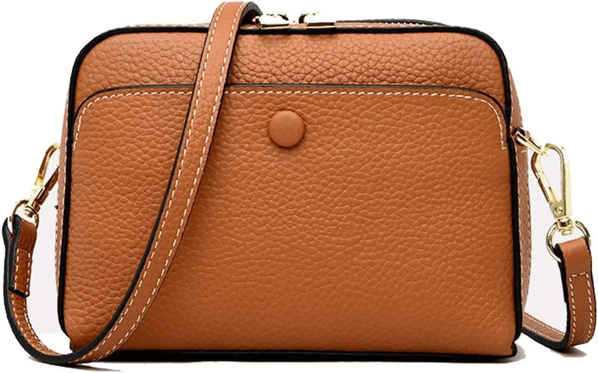Messenger Bags Women Satchel Handbags Leather Crossbody Bag Purse Handbag Real Leather Small Vintage Adjustable Shoulder Bag