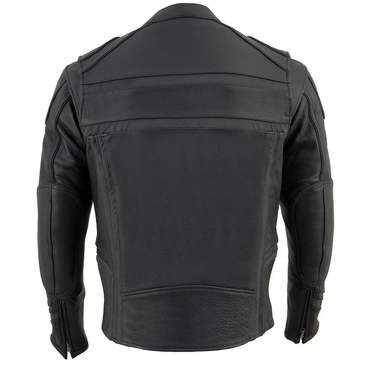 Milwaukee Leather ML2083 Men's Black Premium Leather Vented Motorcycle