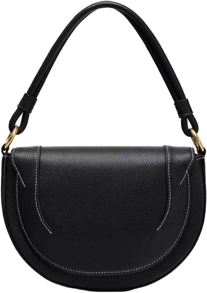Mini Shoulder Bags for Women Trendy Saddle Purse Tote Bag Vintage Crossbody Handbag Top Handle Clutch Leather Underarm Purse
