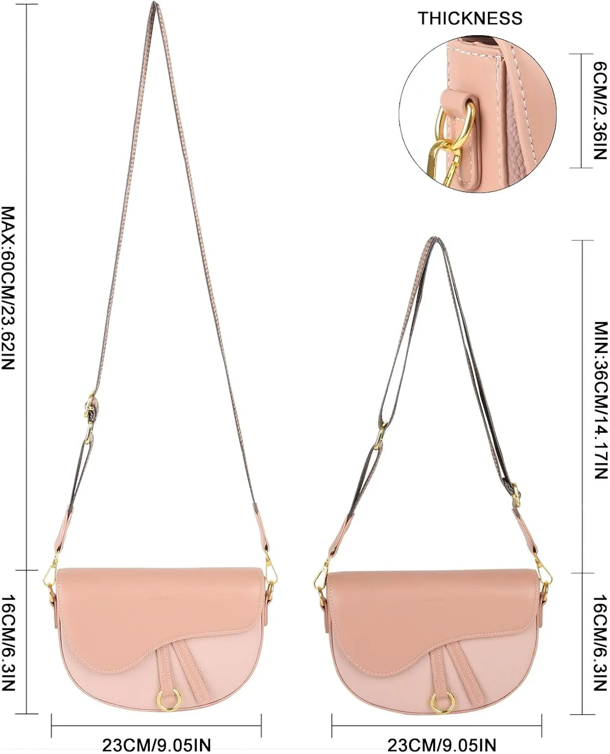 Mini Shoulder Bags for Women,Trendy Saddle Purse,Small Crossbody Bag,Cute PU Leather Clutch Purses Crossbody Handbags