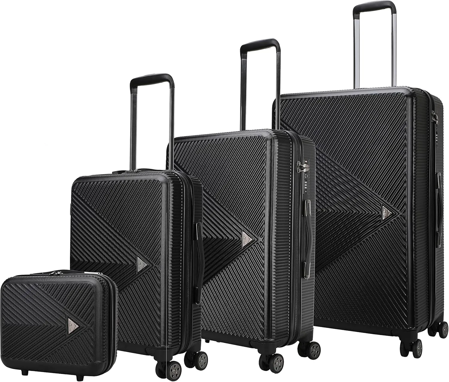 MKF Collection Luggage Set 4 Pieces, Fashion Travel Spinner Hardshell Lightweight 4 Wheels Suitcase