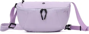 Nylon Crescent Crossbody Purses Bag Fanny Packs Sling Waist Bag Unisex Purse Causal Chest Water Proof with Adjustable Strap Birthday Gifts(Purple)