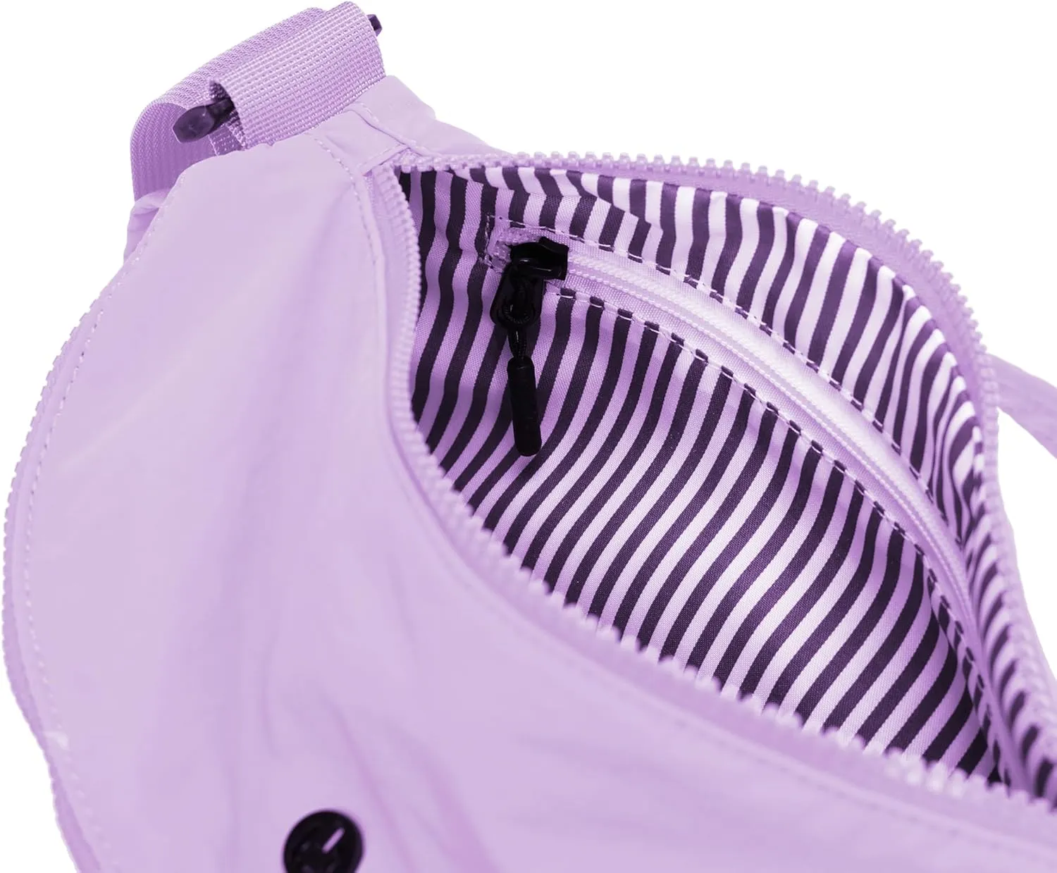 Nylon Crescent Crossbody Purses Bag Fanny Packs Sling Waist Bag Unisex Purse Causal Chest Water Proof with Adjustable Strap Birthday Gifts(Purple)
