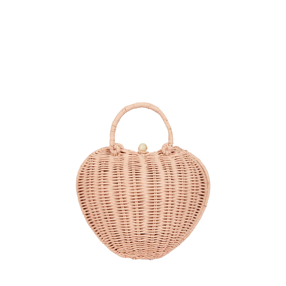 Olli Ella Rattan Luvya Bag - Rose