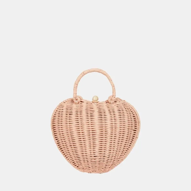 Olli Ella Rattan Luvya Bag - Rose