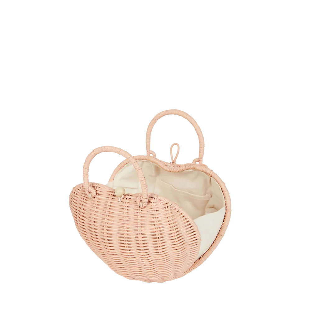 Olli Ella Rattan Luvya Bag - Rose