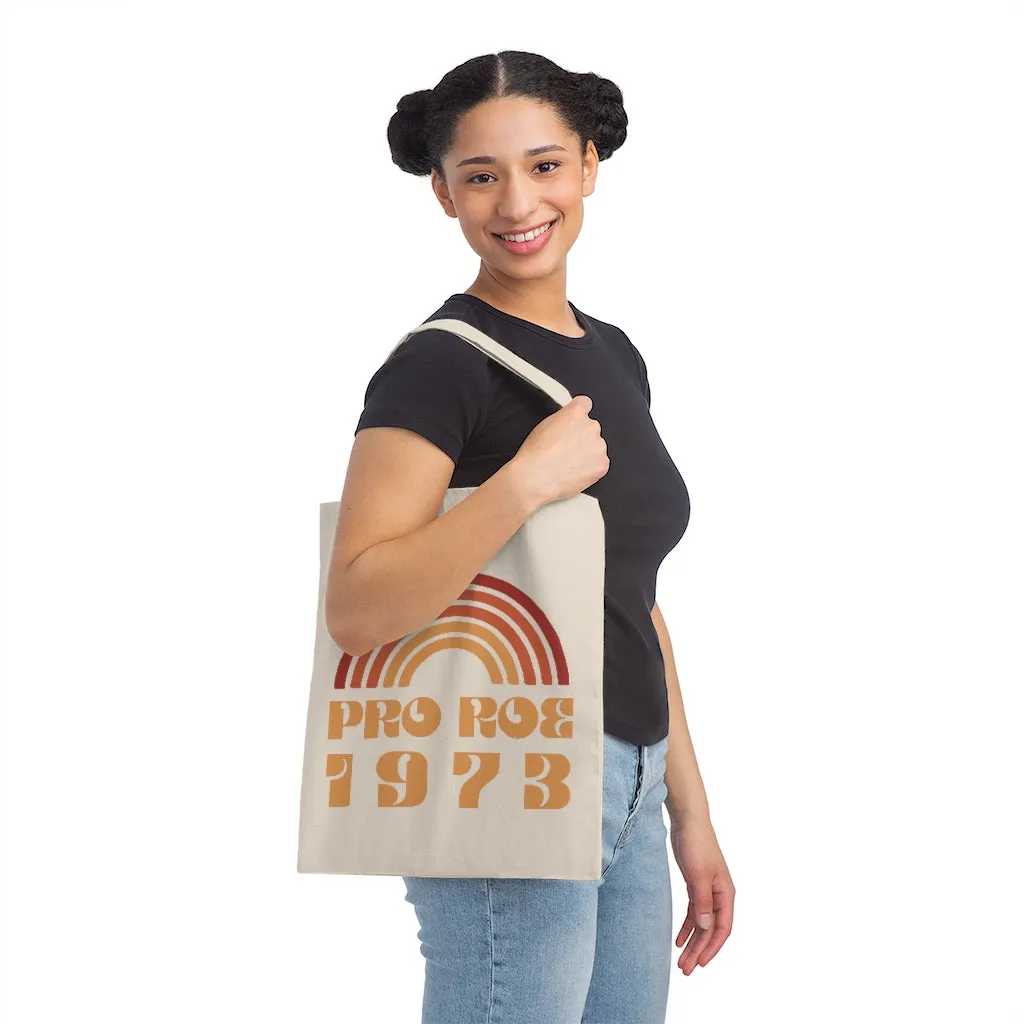 Pro Roe 1973 Canvas Tote Bag, Pro Choice natural tote bag, Protect Roe vs Wade, My Body My Choice bag, reproductive rights Activism tote bag