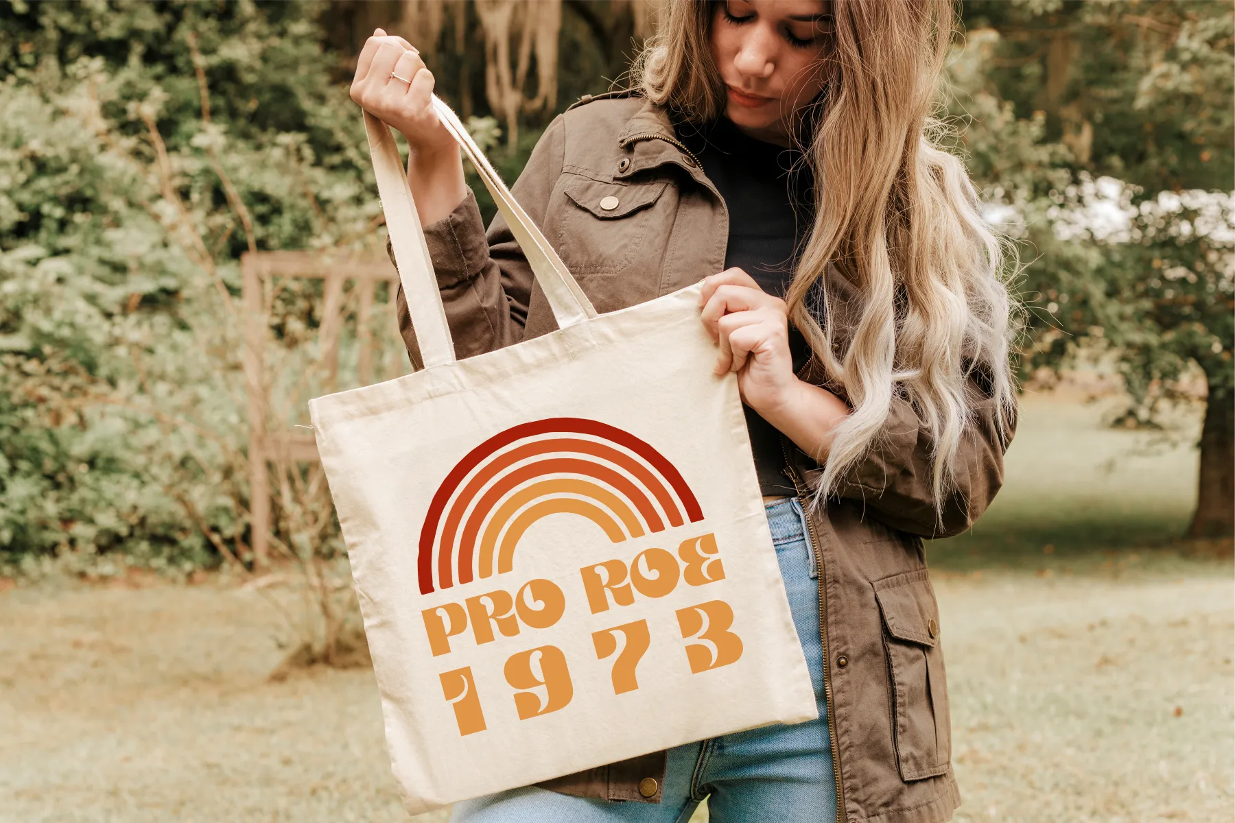 Pro Roe 1973 Canvas Tote Bag, Pro Choice natural tote bag, Protect Roe vs Wade, My Body My Choice bag, reproductive rights Activism tote bag