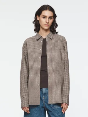 Ring Snap Shirt in Bark Plaid