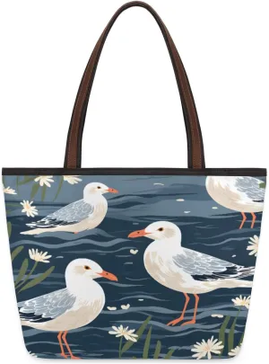 Seagull Creek Tote Bag Tote Purse for Women with Zipper Womens Handbags for Work Travel