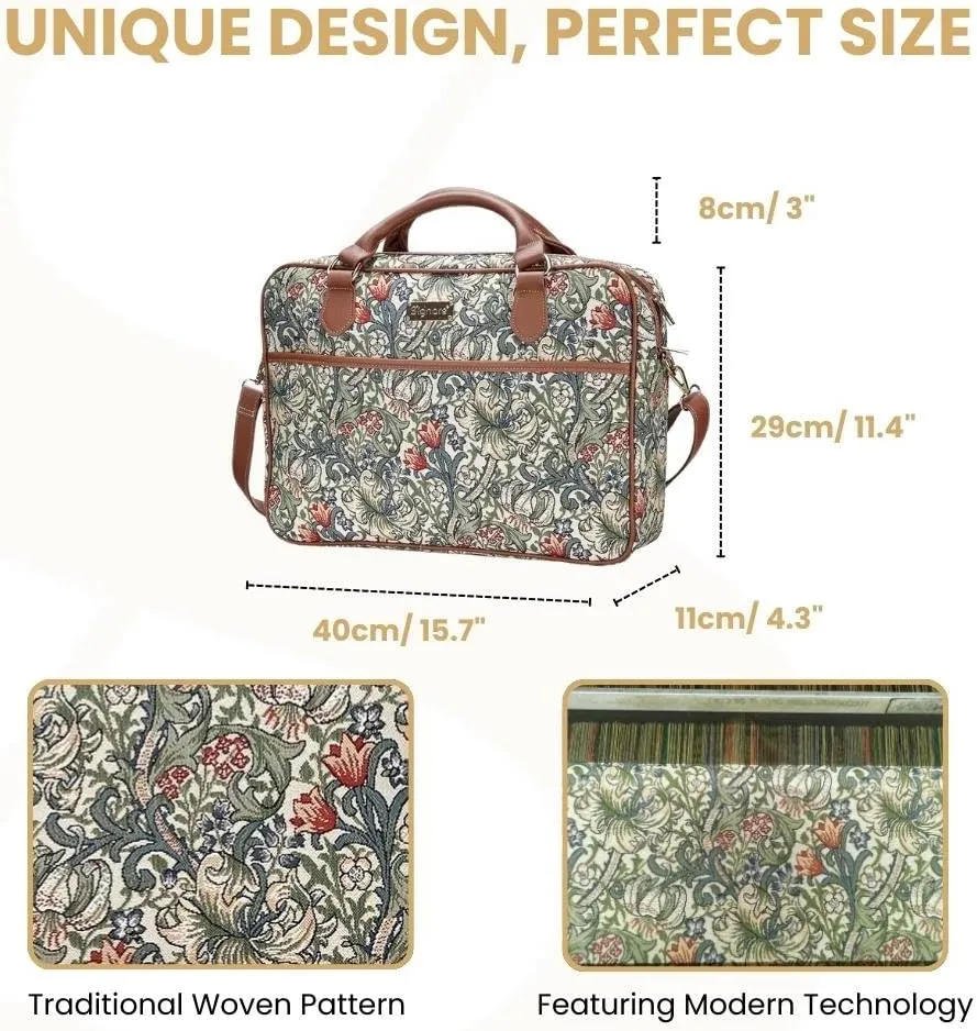 Signare Tapestry Laptop bag Computer Messenger bag Briefcase for Women