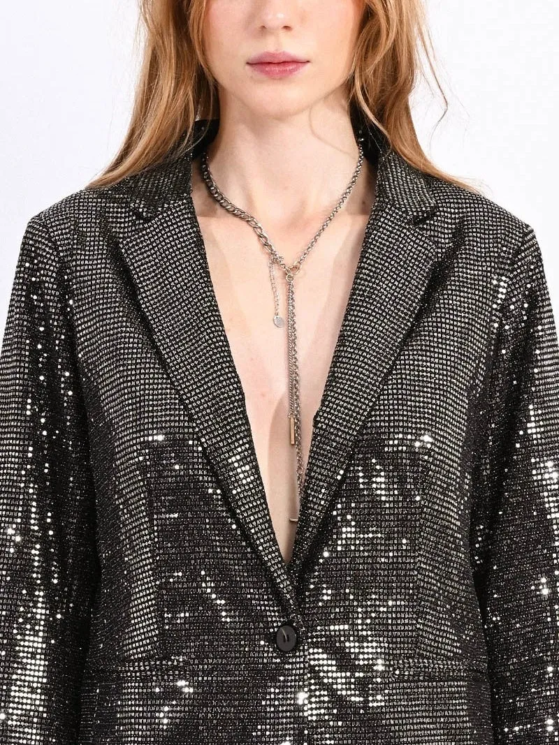 Silver Sequined Blazer