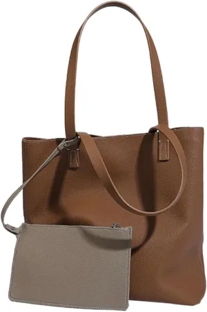 Slouchy Tote Bags for Women Vintage Vegan Leather Handbag Large Shoulder Purses Top Handle Satchel 2pcs