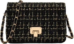 Small Quilted Shoulder Bag for Women Trendy Tweed Mini Clutch Chain Handbag Purses Designer Evening Crossbody Bag