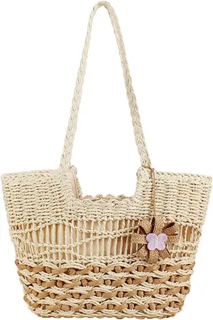 Straw Woven Crossbody Bags Shoulder Bags for Summer Woven Tote Bag Crochet Handbag Beach Bag