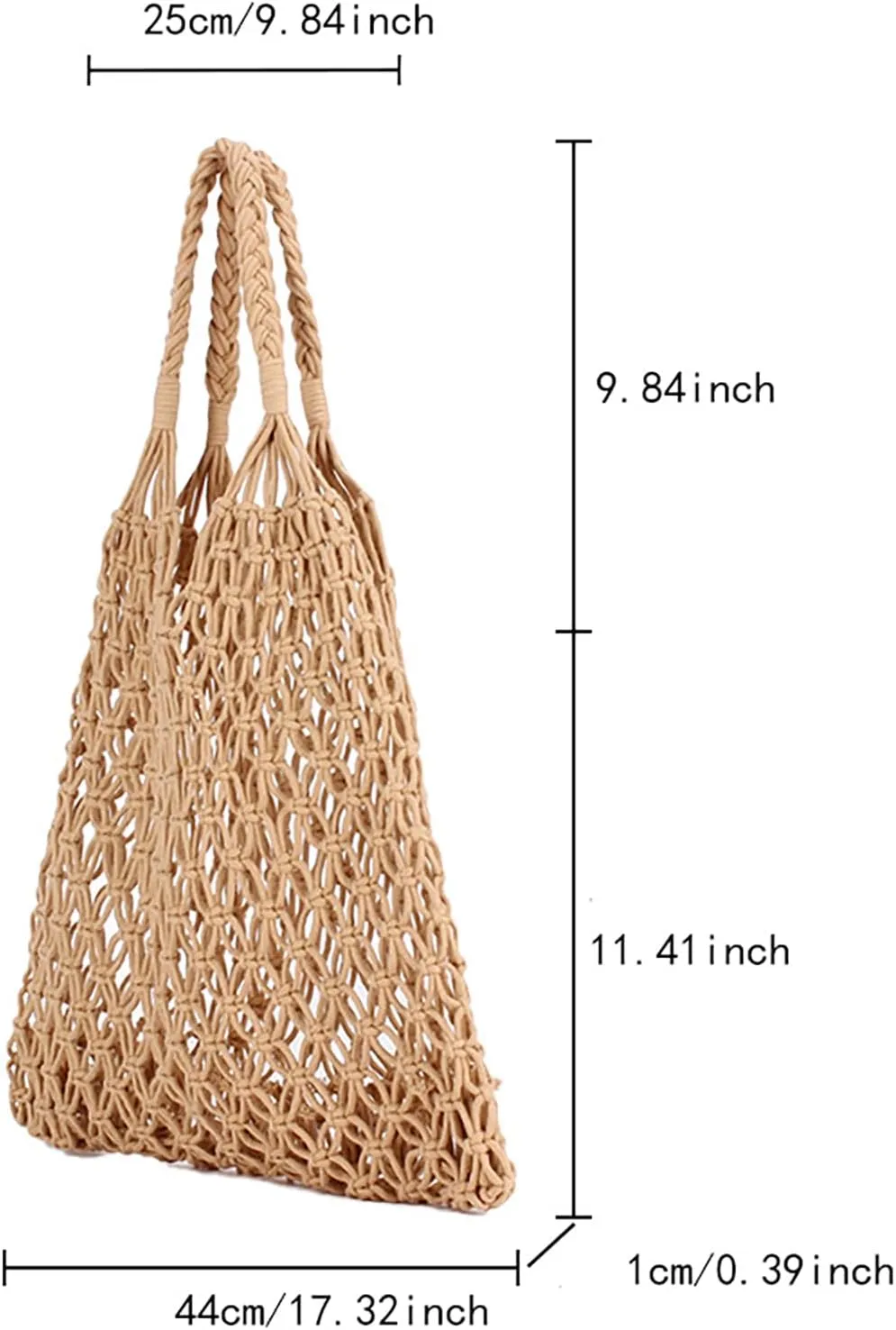 Straw Woven Tote Bag for Summer Woven Crossbody Bags Crochet Handbag Beach Bag Netbag Shoulder Bags