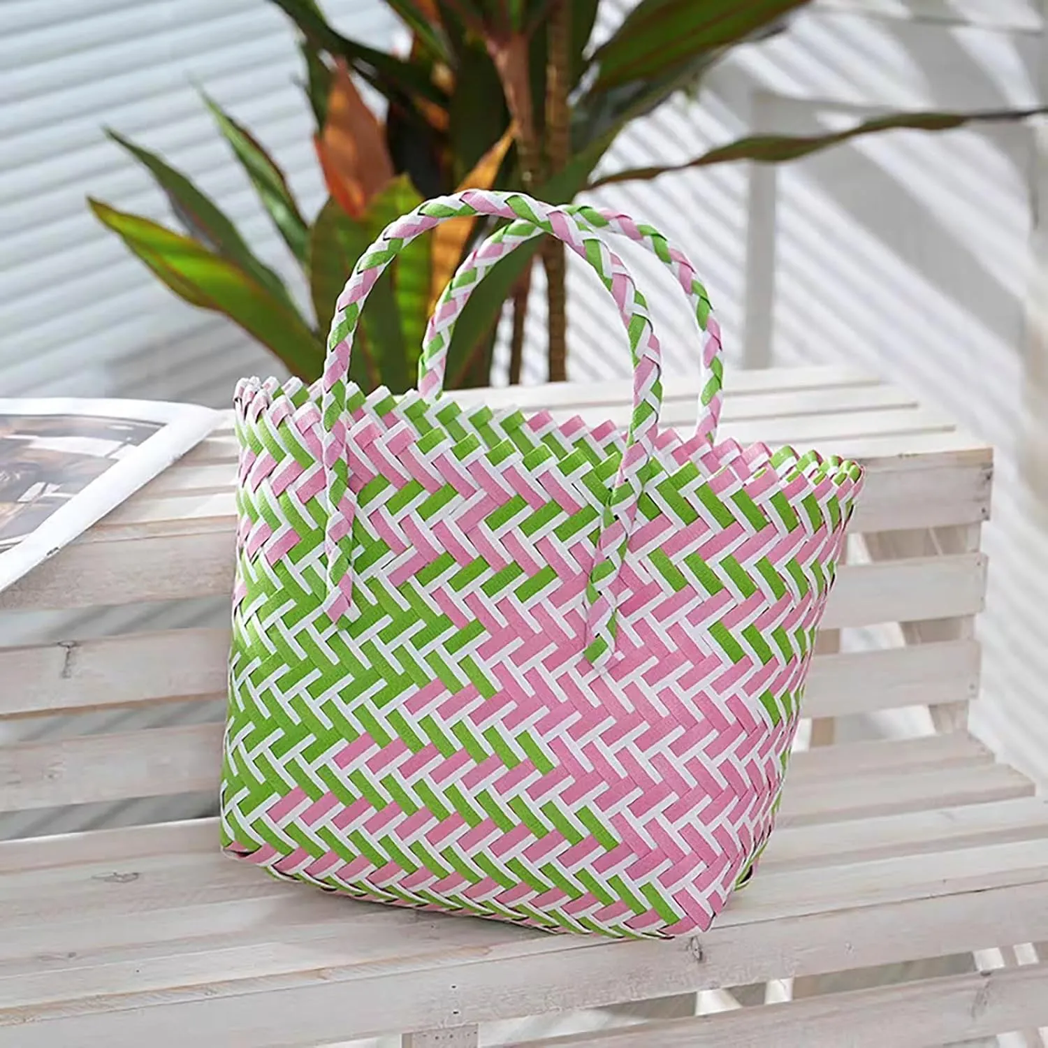 Straw Woven Tote Bag for Summer Woven Crossbody Bags Crochet Handbag Shoulder Bag