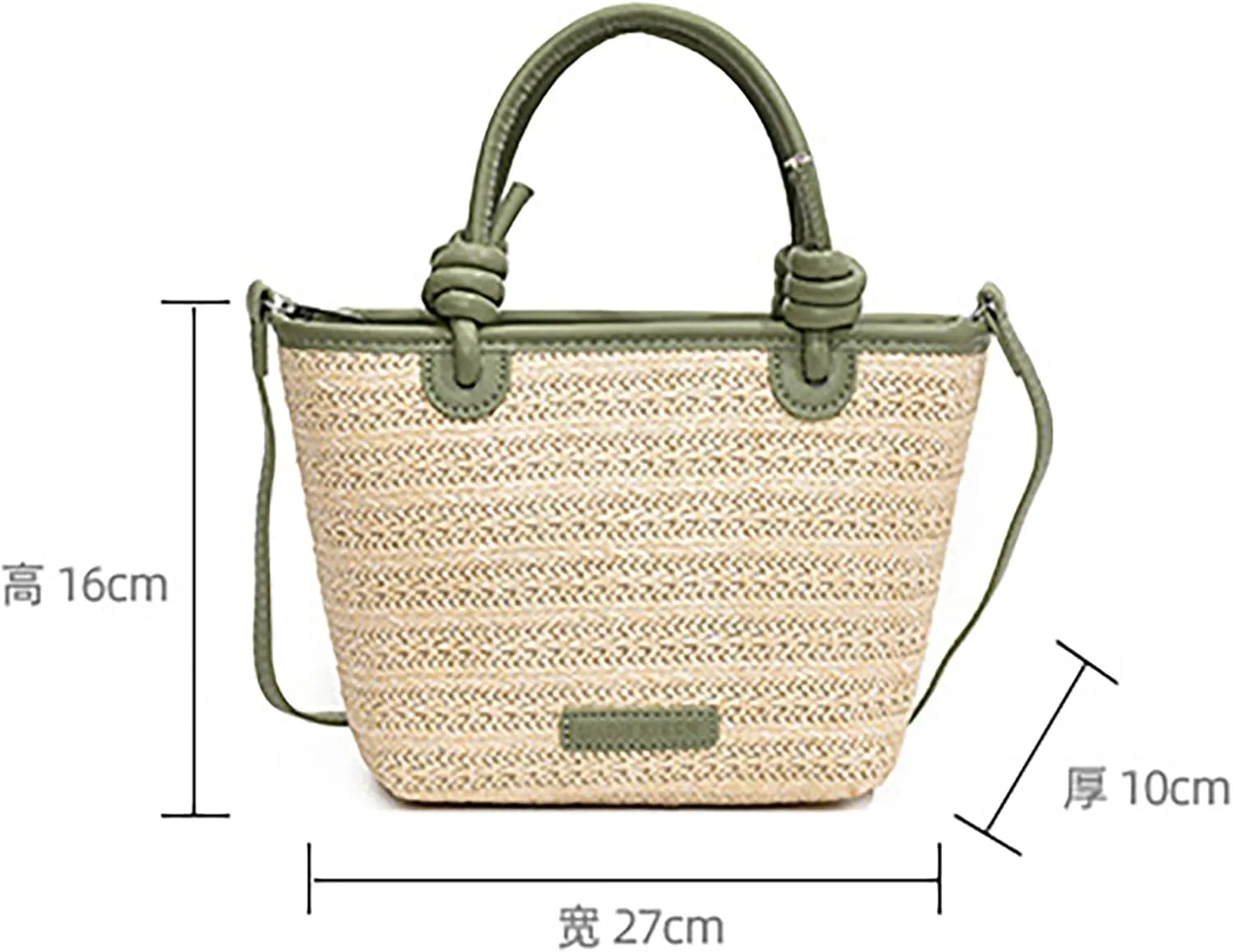 Straw Woven Tote Bag for Summer Woven Crossbody Bags Shoulder Bags Crochet Handbag Dense Woven Bag