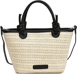 Straw Woven Tote Bag for Summer Woven Crossbody Bags Shoulder Bags Crochet Handbag Dense Woven Bag