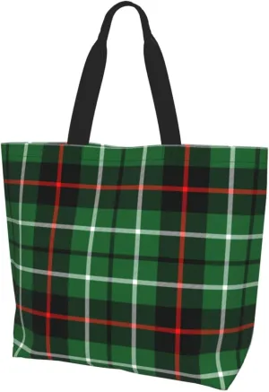 Tartan Tote Bag For Women Weekender Travel Bag Reusable Grocery Bags Large Totes Handbags