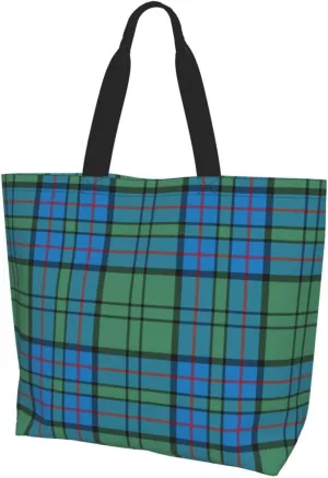 Tartan Tote Bag For Women Weekender Travel Bag Reusable Grocery Bags Large Totes Handbags