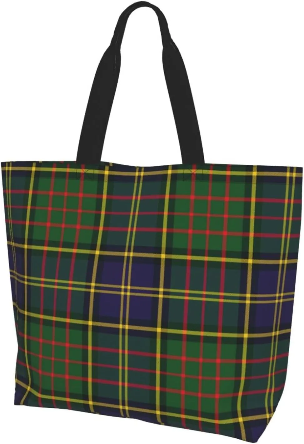 Tartan Tote Bag For Women Weekender Travel Bag Reusable Grocery Bags Large Totes Handbags