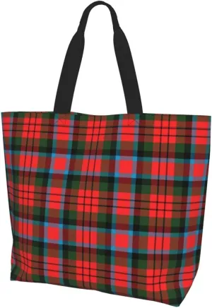 Tartan Tote Bag For Women Weekender Travel Bag Reusable Grocery Bags Large Totes Handbags
