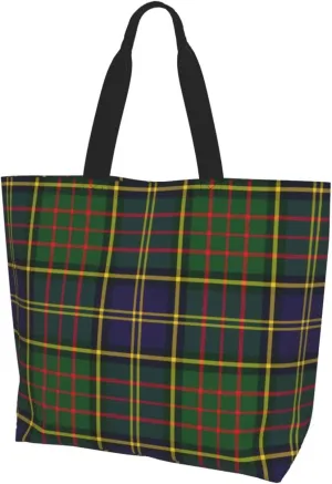 Tartan Tote Bag For Women Weekender Travel Bag Reusable Grocery Bags Large Totes Handbags