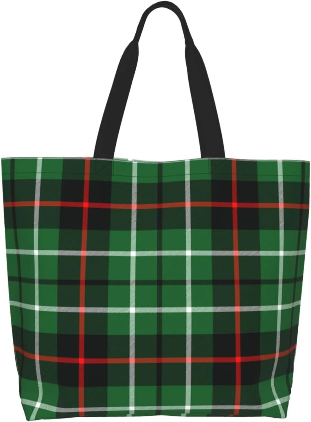 Tartan Tote Bag For Women Weekender Travel Bag Reusable Grocery Bags Large Totes Handbags