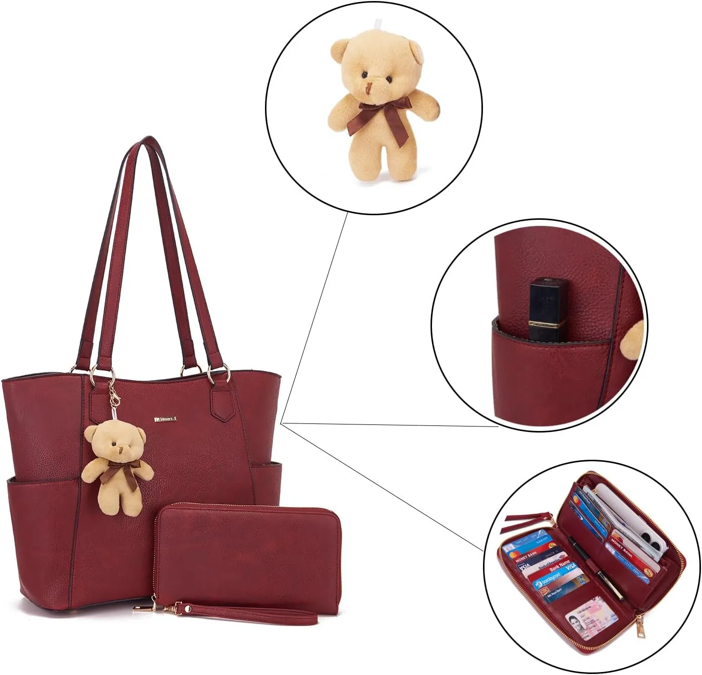 Tote Handbags for Women Purse and Wallet Set Large Shoulder Bags Crossbody Purses Satchel